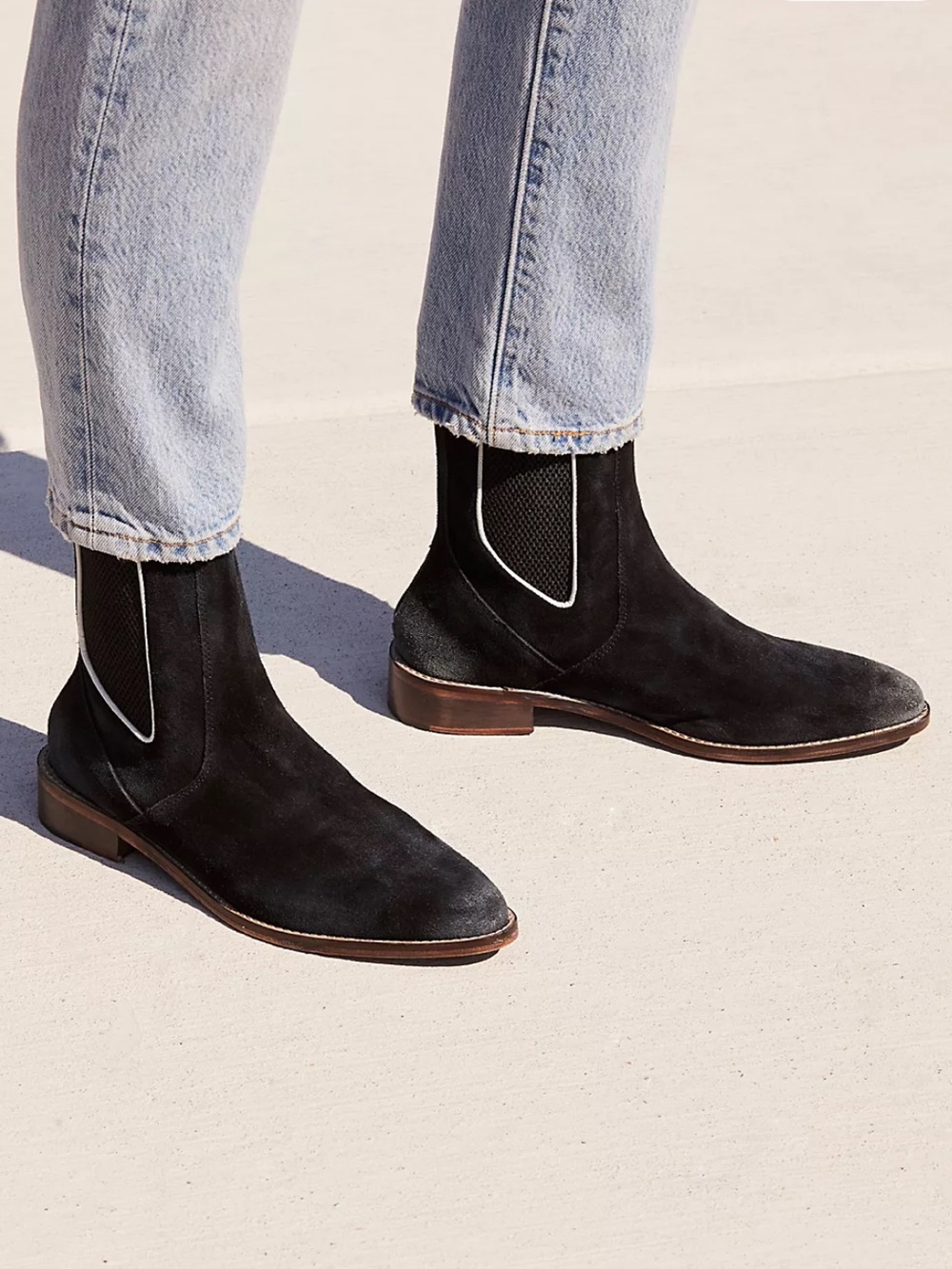 Free People Blackburn Chelsea suede ankle boots NWOT